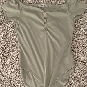 cute olive green bodysuit